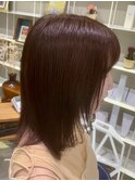 マロンブラウン/美髪ストレート/切りっぱなし