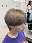 ミルクティーベージュブリーチマッシュウルフ