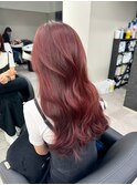 話題のブリーチなしダブルカラー☆ボルドーレッド