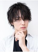 ソフトツーブロック/刈り上げ/センターパート/ツイスト/ビジネス