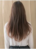 ミルクティーアッシュ小顔韓国風巻き毛先パーマ309W越谷30代40代