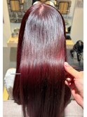 髪質改善カラー ボルドー