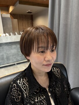 スリー バイ ザサロンフジサワ(THREE by the salon fujisawa) マッシュショート×ブラウン
