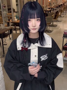 ブルーラベンダー×ポイントエクステ y2k