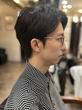 かき上げセンターパートニュアンスパーマ