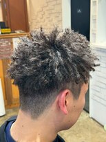 ジェットブラックキューサンロク(JET BLACK 936)&nbsp;針金パーマカスタム/スパイキーアフロ