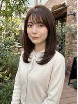 ヘアーサロン 6(hair salon)&nbsp;チョコレートブラウン×ハイレイヤースタイル