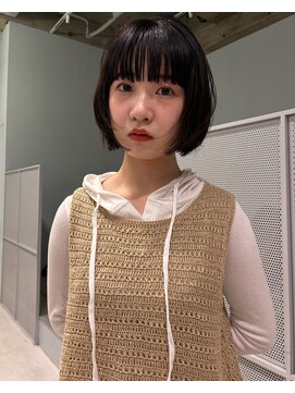 フィルムス 田町芝浦(FILMS) ミルクティーベージュ/レイヤーボブ/韓国巻き/顔周りカット/田町