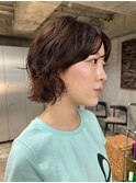 ドライパーマウルフパーマボブウルフパーマボブレイヤーパーマ