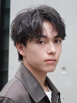 フィフス 大分(fifth) 大分シャドウパーマメンズカットラウンドマッシュセンターパート