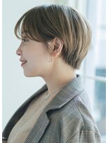 ガーデン タチカワ(garden tachikawa)&nbsp;20代30代大人かわいい耳掛けショート×ハイライトべージュ