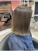 【くすみ☆】ロングボブ×オリーブグレージュ/新出奈津樹