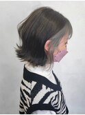 インナーカラーシルバー×ボブ