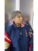 センターパートシルバーグレージュ
