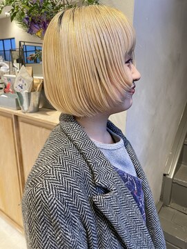 フェンヘアーアイス 中目黒(Fen.hair ici) 10代20代★大人かわいいダブルカラーブリーチミルクティーカラー