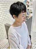 黒髪 ショートパーマ