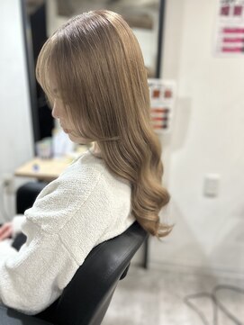 ラフ 難波店(LAFF) #黒髪#ボブルフ#ネビージュ#小顔#ワンレン