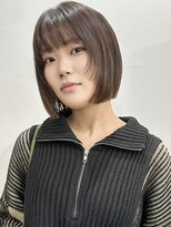 サクラ 岐阜(SAKURA)&nbsp;切りっぱなしボブ×フェイスレイヤー　ぱっつん前髪　岐阜美容院