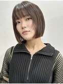 切りっぱなしボブ×フェイスレイヤー ぱっつん前髪 岐阜美容院