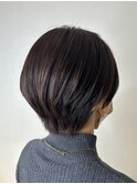 【マッシュショート×イヤリングカラー/30代40代50代60代】