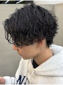 大人波巻きパーマ