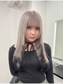 レイヤーカット/ホワイトグレージュ