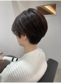 丸みショート×アッシュブラウン