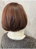デザインカラー／レイヤーカット/ウエットヘア/オリーブベージュ