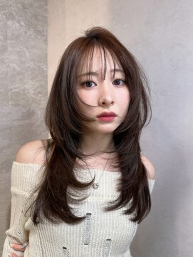 ロンド ルージュ 銀座店(Lond rouge) ミニウルフレイヤーカット顔周りカット前髪カット韓国ロング銀座