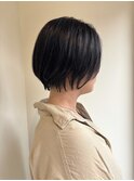 黒髪ショートボブ　