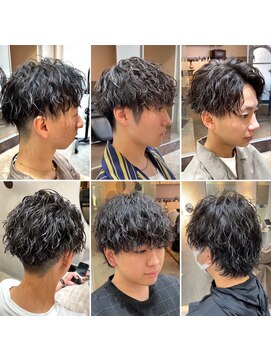 ブルニール 中崎町(BLEUNIR) ツイストスパイラル　メンズパーマ　ビジネス髪型　ツーブロック