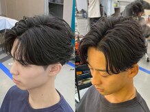 ダズルヘアラッシュ(DAZZLE hair RUSH)の雰囲気(センターパートに合わせるメンズパーマはビジネスマンにも人気◎)