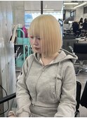 【ホワイトブロンド/うちに収まるボブ】しまゆー