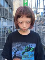 ソレイユトウキョウシブヤ(SOLEIL TOKYO shibuya) ショートボブ顔まわりカットピンク×ブラウンのアポロカラー