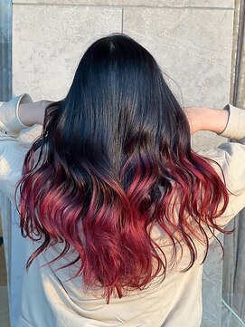 ライン(LYNE) デザインカラー/エンドカラー/オレンジレッド