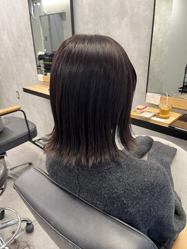 クラン 六甲道(Chlan) 切りっぱなし外ハネボブ ラベンダーブラウン