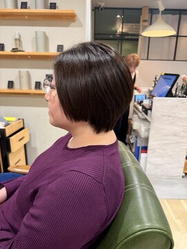 ヘアサロン ナノ(hair salon nano) 前髪なし丸みショートヘア