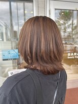 サラビューティーサイト 九大学研都市店(SARA Beauty Sight)&nbsp;【AIRI hair】顔周りレイヤーくびれミディ/柔らかベージュ