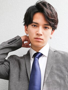 アフロート ディル(AFLOAT D'L) アップバングモテる流行イケメン黒髪モテ髪ツーブロックビジネス