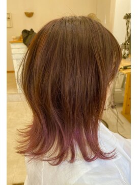 ヘアーリゼル(Hair Rizel) 切りっぱなし+ピンクバレーヤージュ