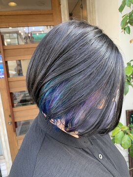 ボアップ 松山店(boappu) #インナーカラー#ハイトーンカラー#ボブ