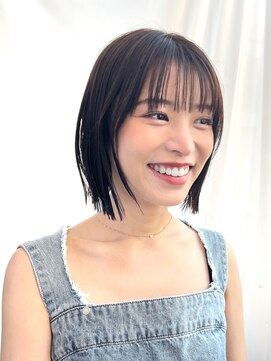 アフロートリノ(AFLOAT Leino) 【修】20代30代40代◎透明感カラー×韓国切りぱなしボブ