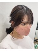 顔まわりの　韓国風後れ毛カット