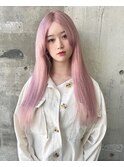 プルエクステ ハイトーンピンク ケアブリーチ にしむら担当