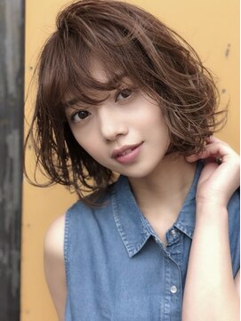 アン センター南(un) 優しいフンワリカールボブ【センター南髪質改善オージュア】