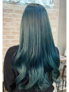 クレア(CLAIRE by GRAPEVINE) ダブルカラー/ターコイズブルー