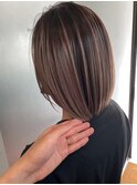 ハイライトバレイヤージュダブルカラーケアブリーチ30代40代