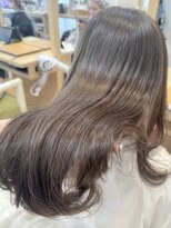 透明感カラー グレージュカラー 赤み消しカラー グレーベージュ