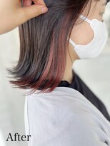 ロイ(ROI) 髪質改善トリートメント×赤ピンクインナーカラー