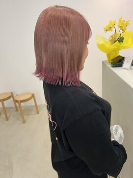 エメ 小山(Aimer) 裾カラーピンク＊